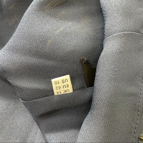 WHISTLES Habiba Iris Printed Pleated 3/4 Sleeve Blouse Womens 10 - Picture 9 of 9